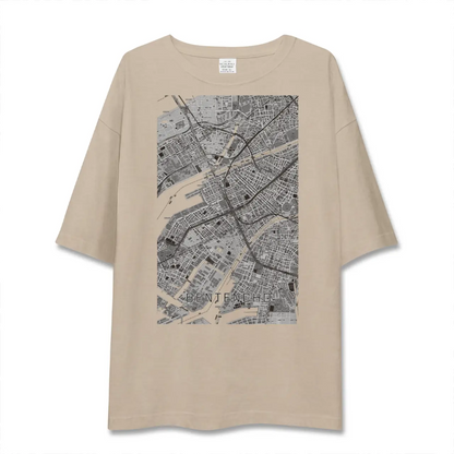 【弁天町（大阪府）】地図柄ビッグシルエットTシャツ