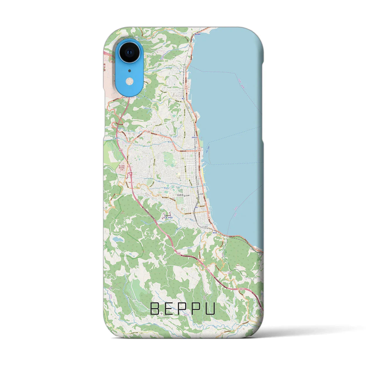 【別府（大分県）】地図柄iPhoneケース（バックカバータイプ）