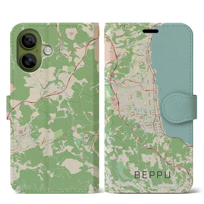 【別府（大分県）】地図柄iPhoneケース（手帳タイプ）