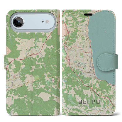 【別府（大分県）】地図柄iPhoneケース（手帳タイプ）