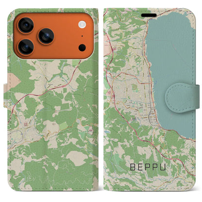 【別府（大分県）】地図柄iPhoneケース（手帳タイプ）