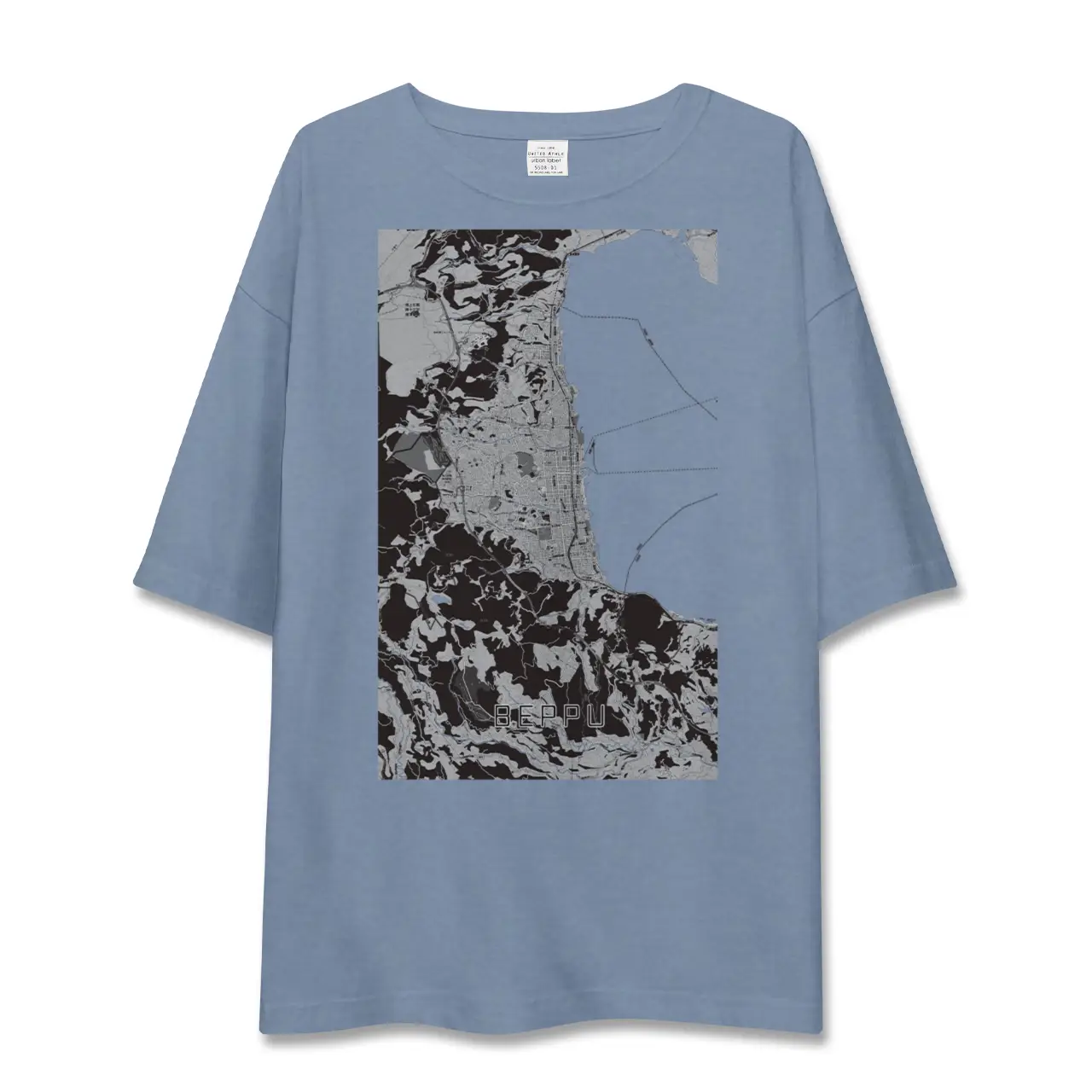 【別府（大分県）】地図柄ビッグシルエットTシャツ