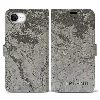 【ベルガモ（イタリア）】地図柄iPhoneケース（手帳タイプ）