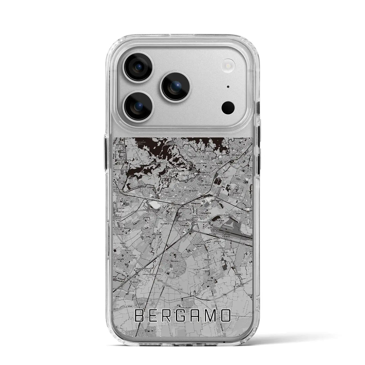 【ベルガモ（イタリア）】地図柄iPhoneケース（MagSafeタイプ）