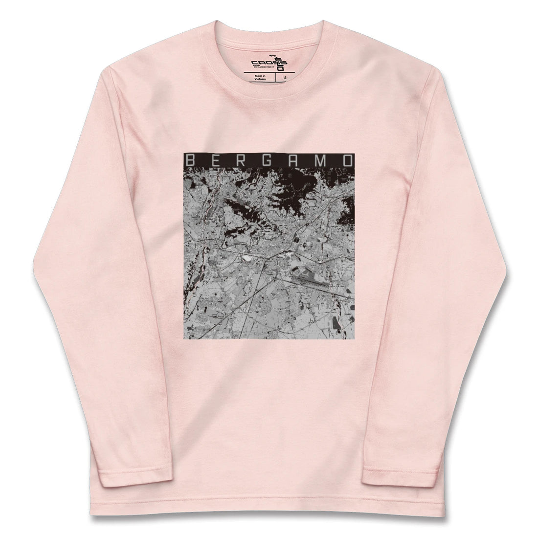 【ベルガモ(イタリア)】地図柄ロングスリーブTシャツ