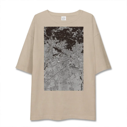【ベルガモ（イタリア）】地図柄ビッグシルエットTシャツ