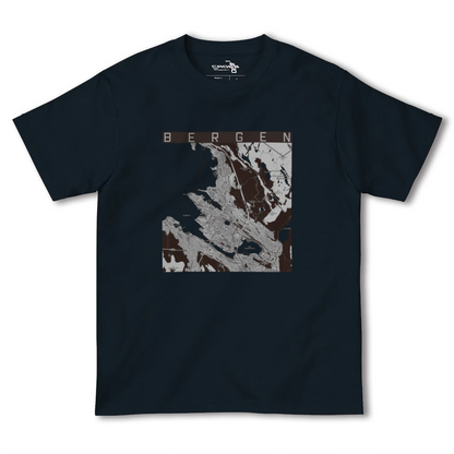 【ベルゲン（ノルウェー）】地図柄ヘビーウェイトTシャツ