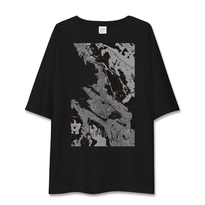 【ベルゲン（ノルウェー）】地図柄ビッグシルエットTシャツ