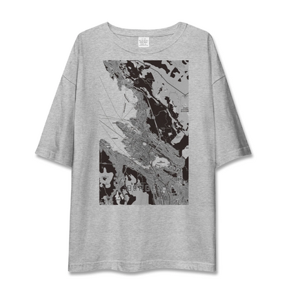 【ベルゲン（ノルウェー）】地図柄ビッグシルエットTシャツ