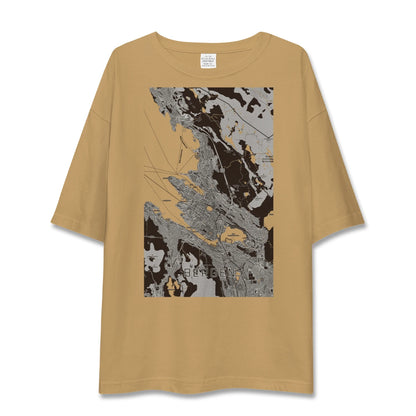 【ベルゲン（ノルウェー）】地図柄ビッグシルエットTシャツ