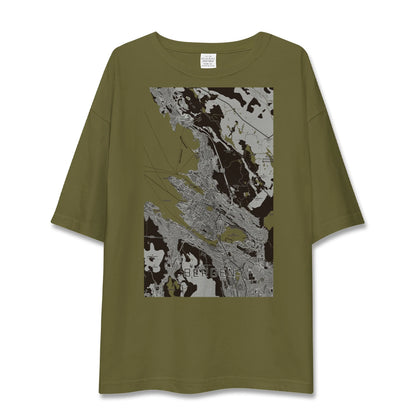 【ベルゲン（ノルウェー）】地図柄ビッグシルエットTシャツ