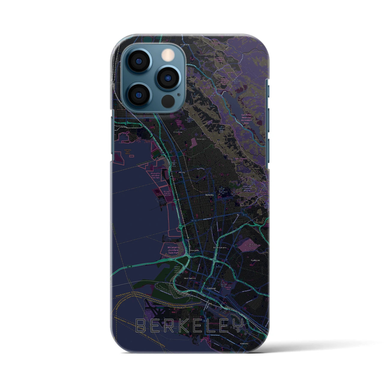 【バークレー（アメリカ）】地図柄iPhoneケース（バックカバータイプ）