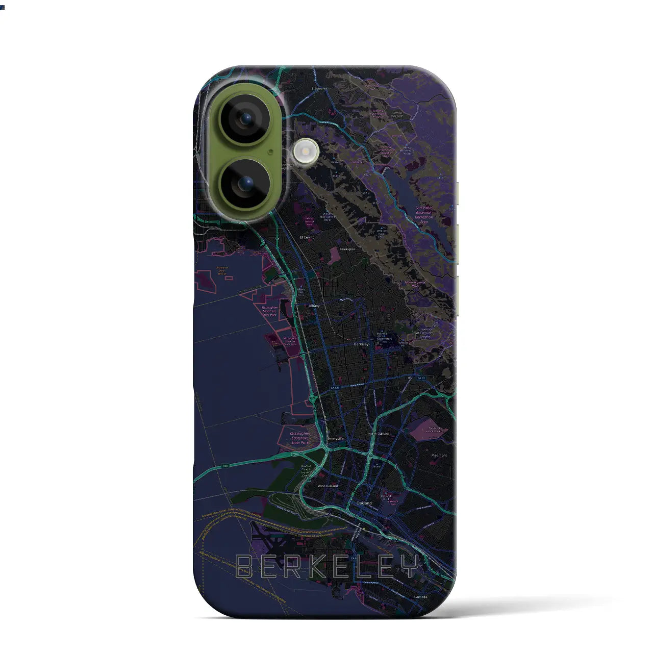 【バークレー（アメリカ）】地図柄iPhoneケース（バックカバータイプ）