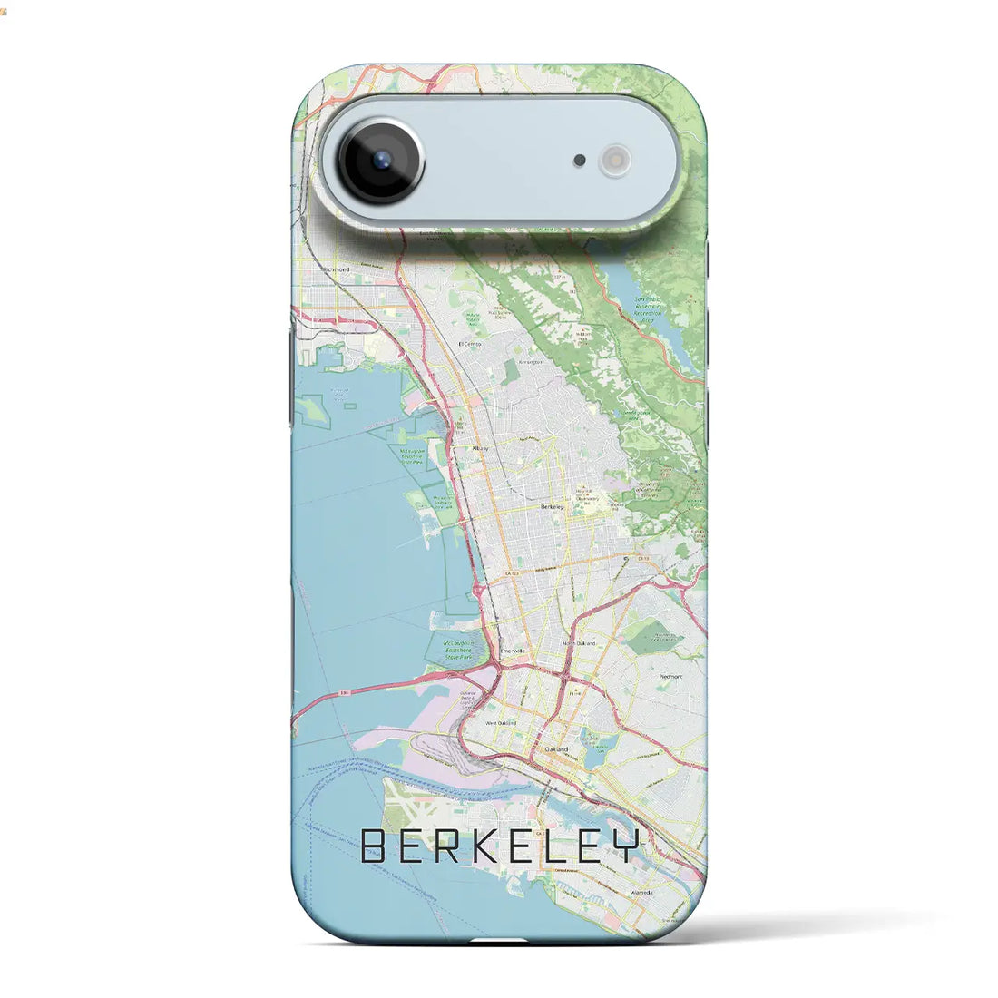 【バークレー（アメリカ）】地図柄iPhoneケース（バックカバータイプ）ブラック・iPhone 17 Pro Max 用