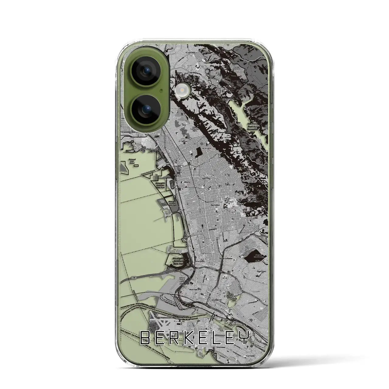 【バークレー（アメリカ）】地図柄iPhoneケース（クリアタイプ）