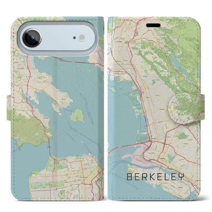 【バークレー（アメリカ）】地図柄iPhoneケース（手帳タイプ）