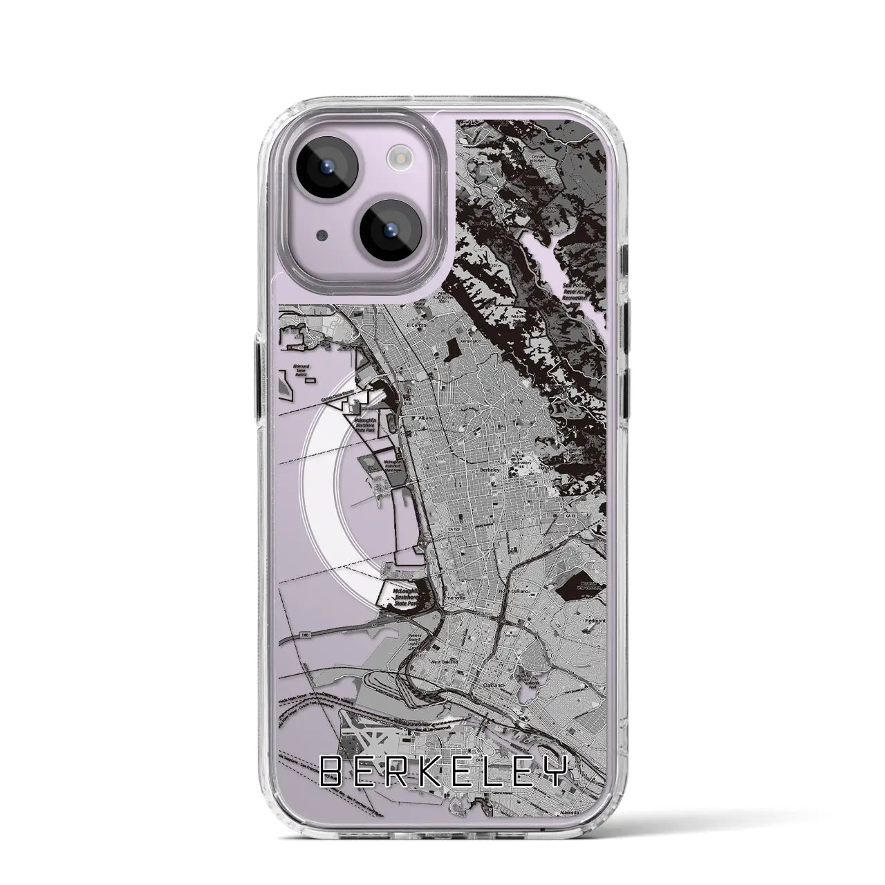 【バークレー（アメリカ）】地図柄iPhoneケース（MagSafeタイプ）