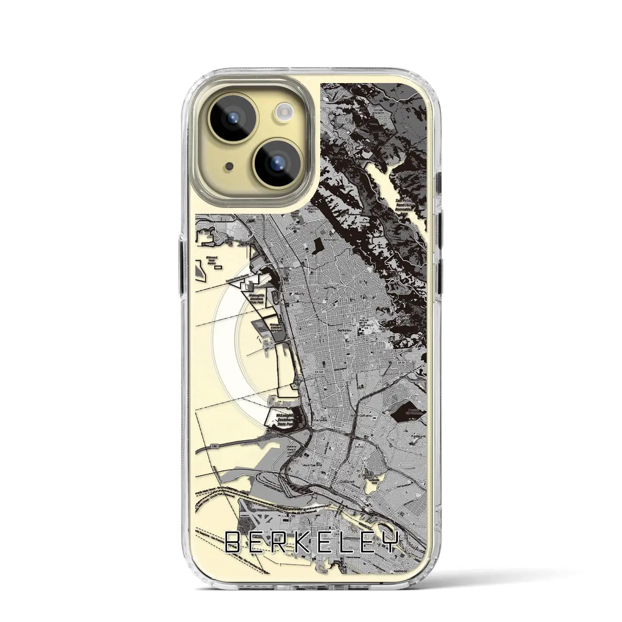【バークレー（アメリカ）】地図柄iPhoneケース（MagSafeタイプ）