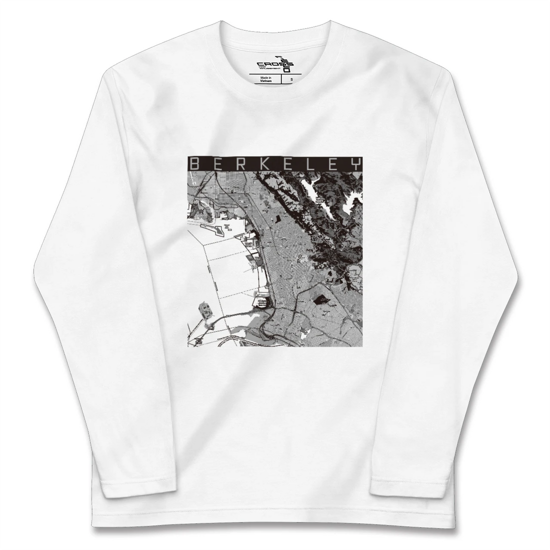 【バークレー（アメリカ）】地図柄ロングスリーブTシャツ