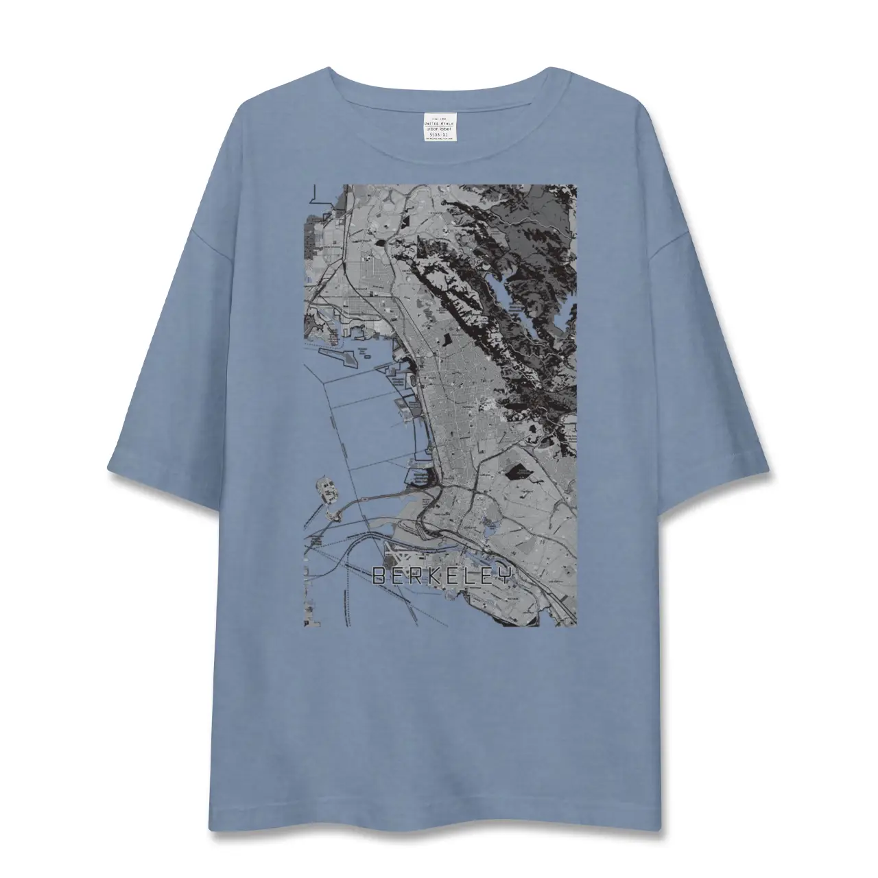 【バークレー（アメリカ）】地図柄ビッグシルエットTシャツ