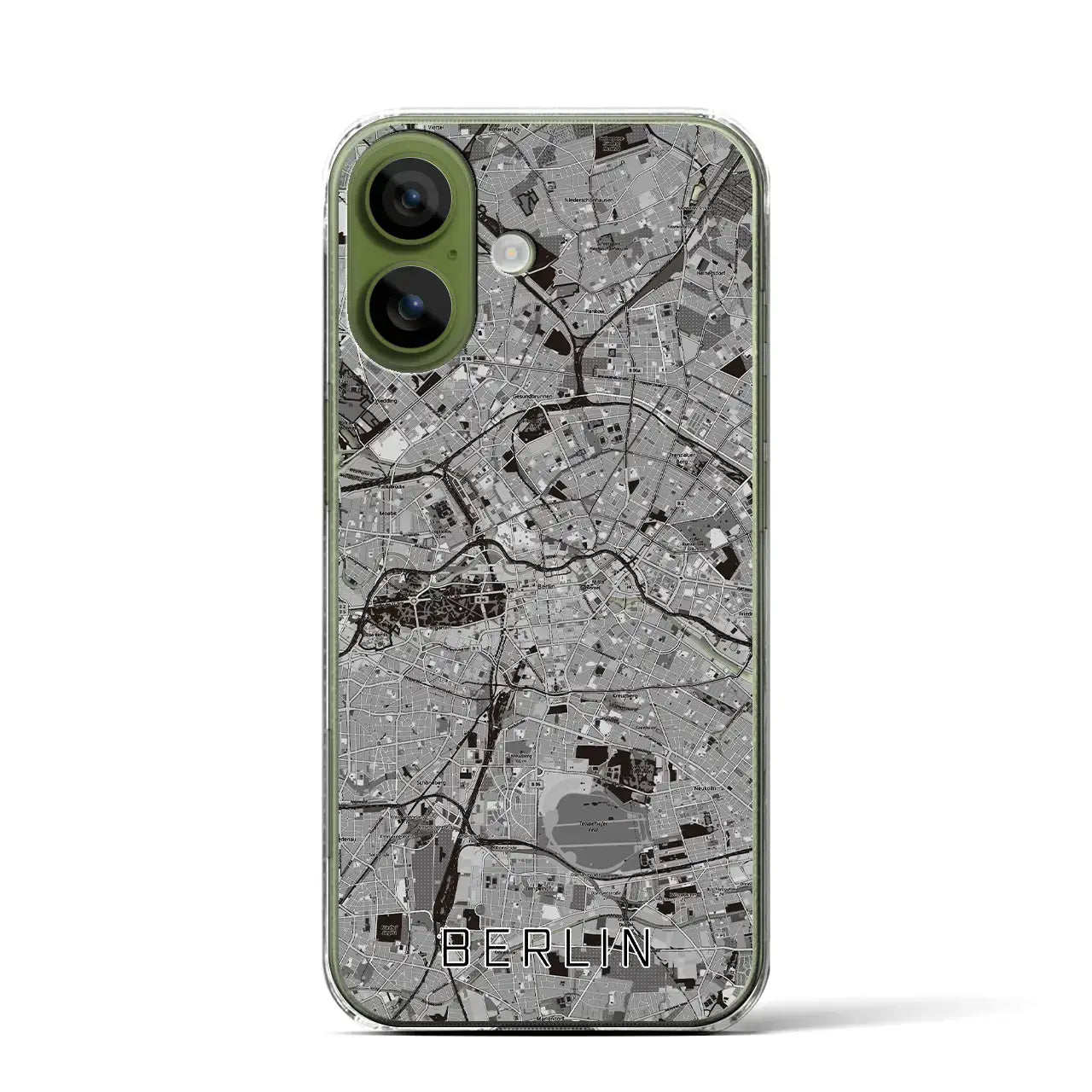 【ベルリン（ドイツ）】地図柄iPhoneケース（クリアタイプ）