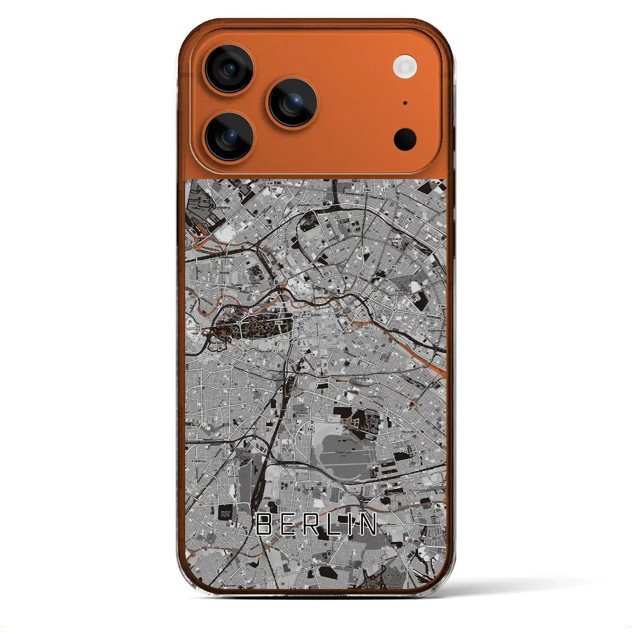 【ベルリン（ドイツ）】地図柄iPhoneケース（クリアタイプ）