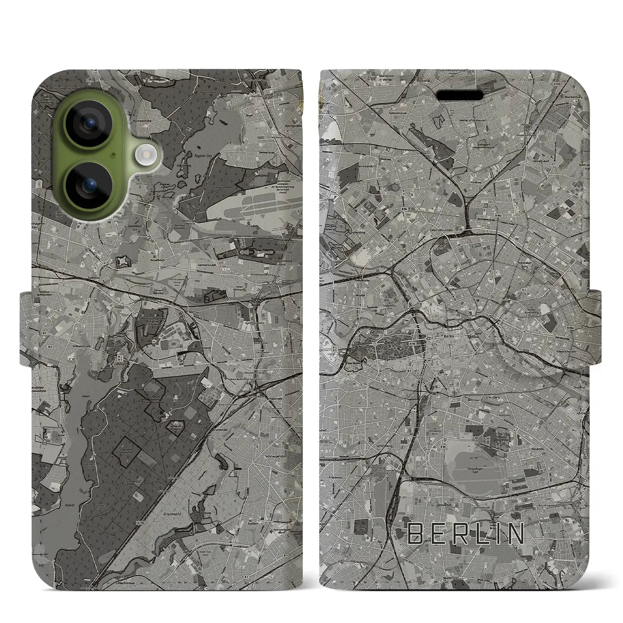 【ベルリン（ドイツ）】地図柄iPhoneケース（手帳タイプ）