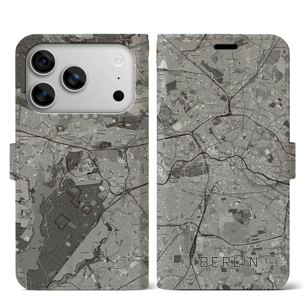 【ベルリン（ドイツ）】地図柄iPhoneケース（手帳タイプ）