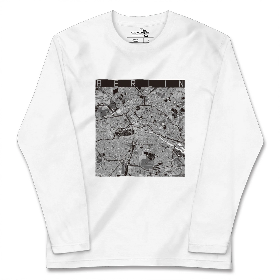 【ベルリン（ドイツ）】地図柄ロングスリーブTシャツ