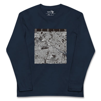 【ベルリン（ドイツ）】地図柄ロングスリーブTシャツ