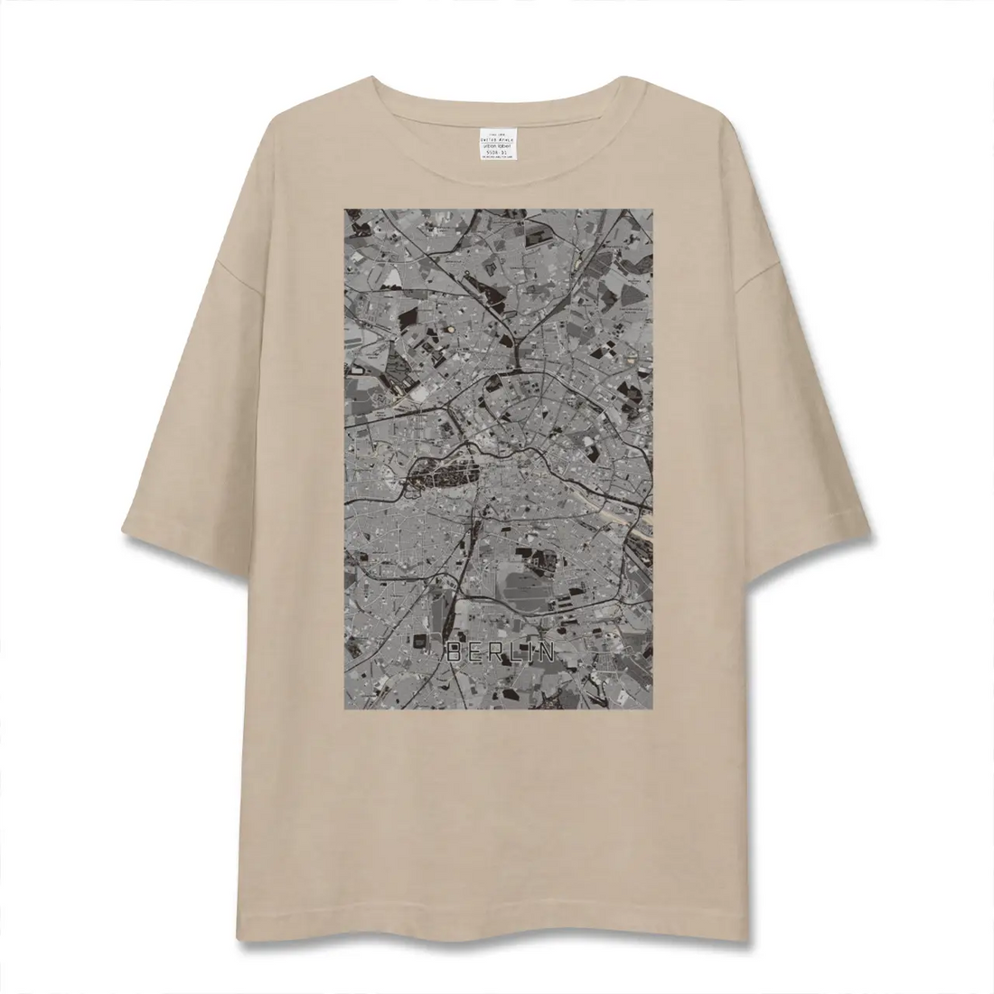 【ベルリン（ドイツ）】地図柄ビッグシルエットTシャツ