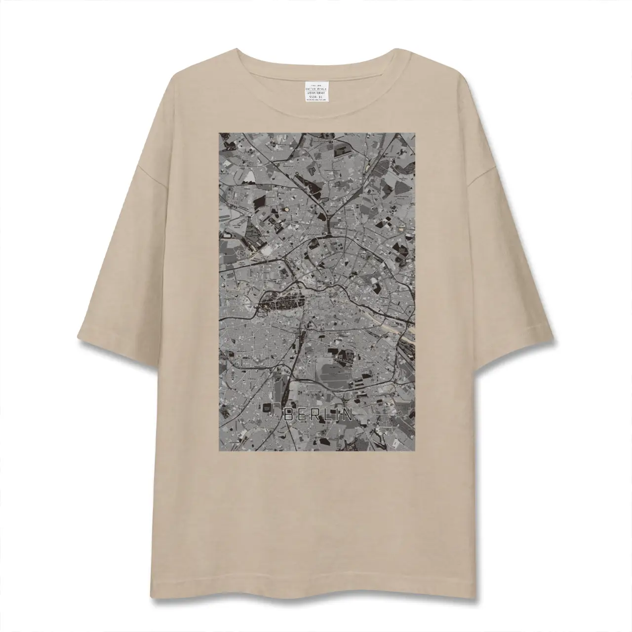 【ベルリン（ドイツ）】地図柄ビッグシルエットTシャツ