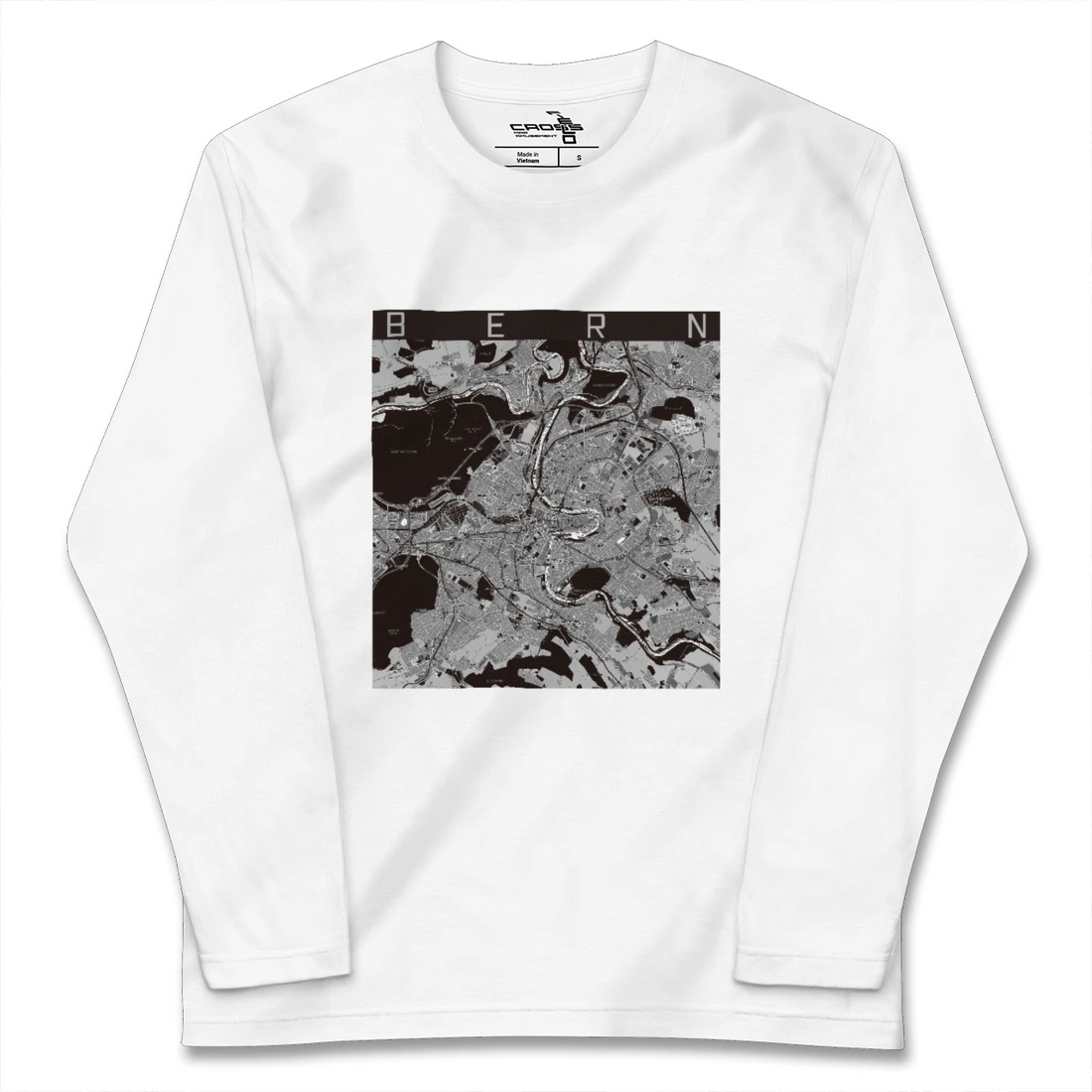 【ベルン(スイス)】地図柄ロングスリーブTシャツ