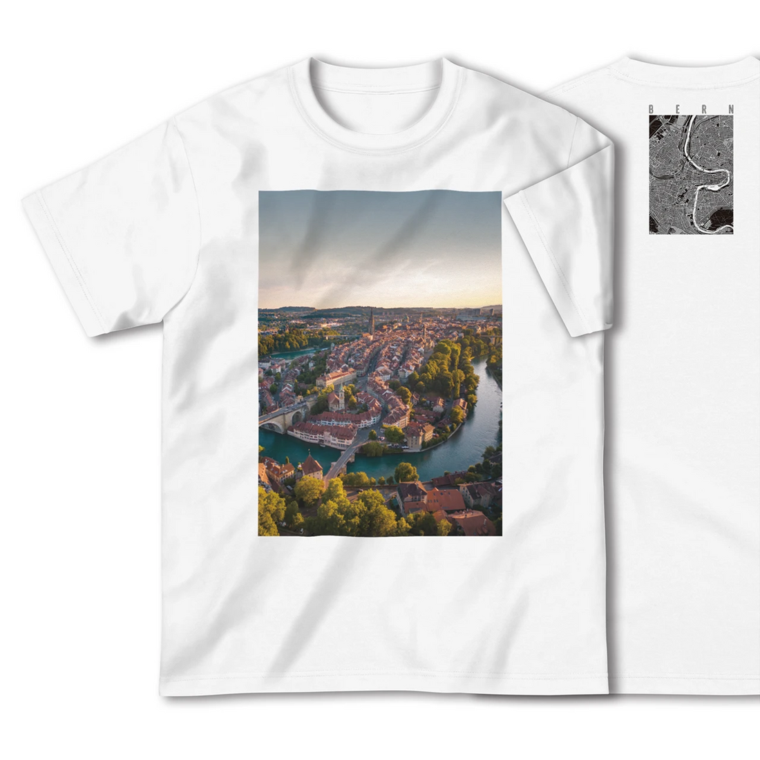 【ベルン(スイス)】Map World ハイクオリティTシャツ