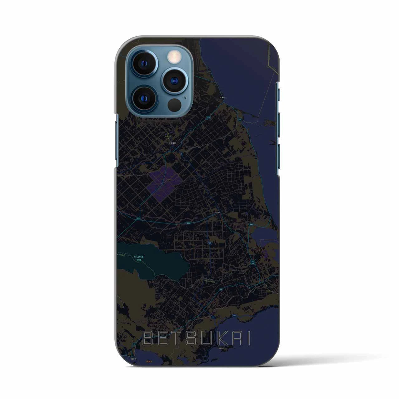 【別海（北海道）】地図柄iPhoneケース（バックカバータイプ）