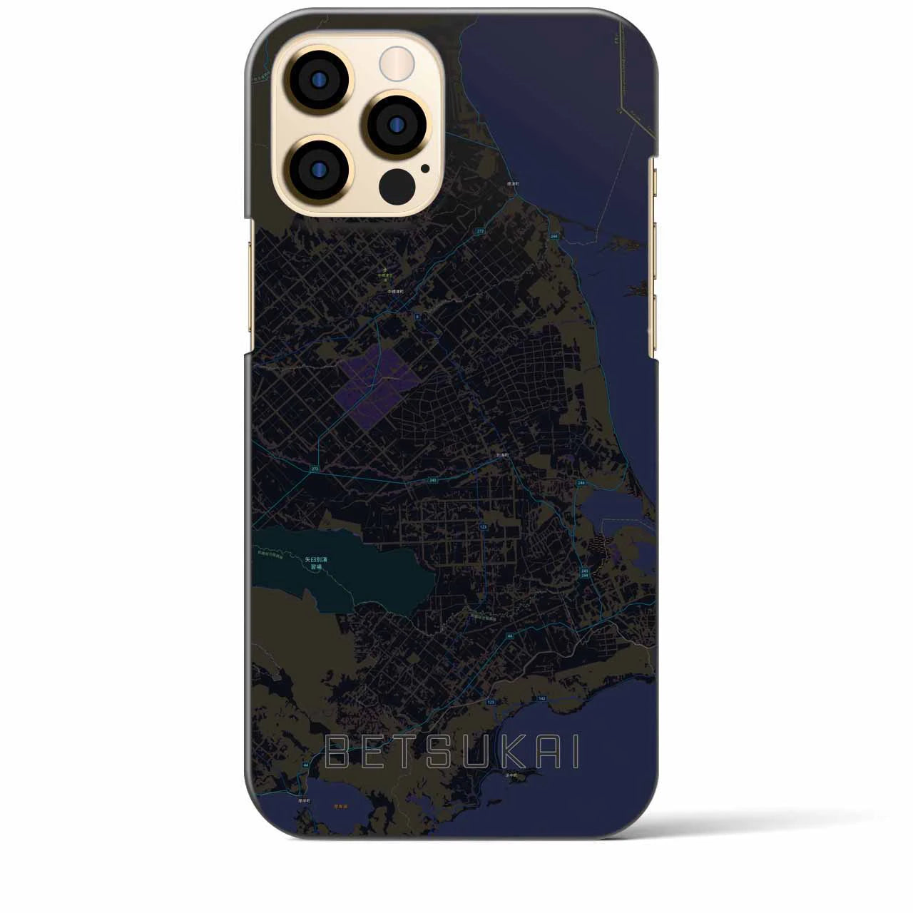 【別海（北海道）】地図柄iPhoneケース（バックカバータイプ）