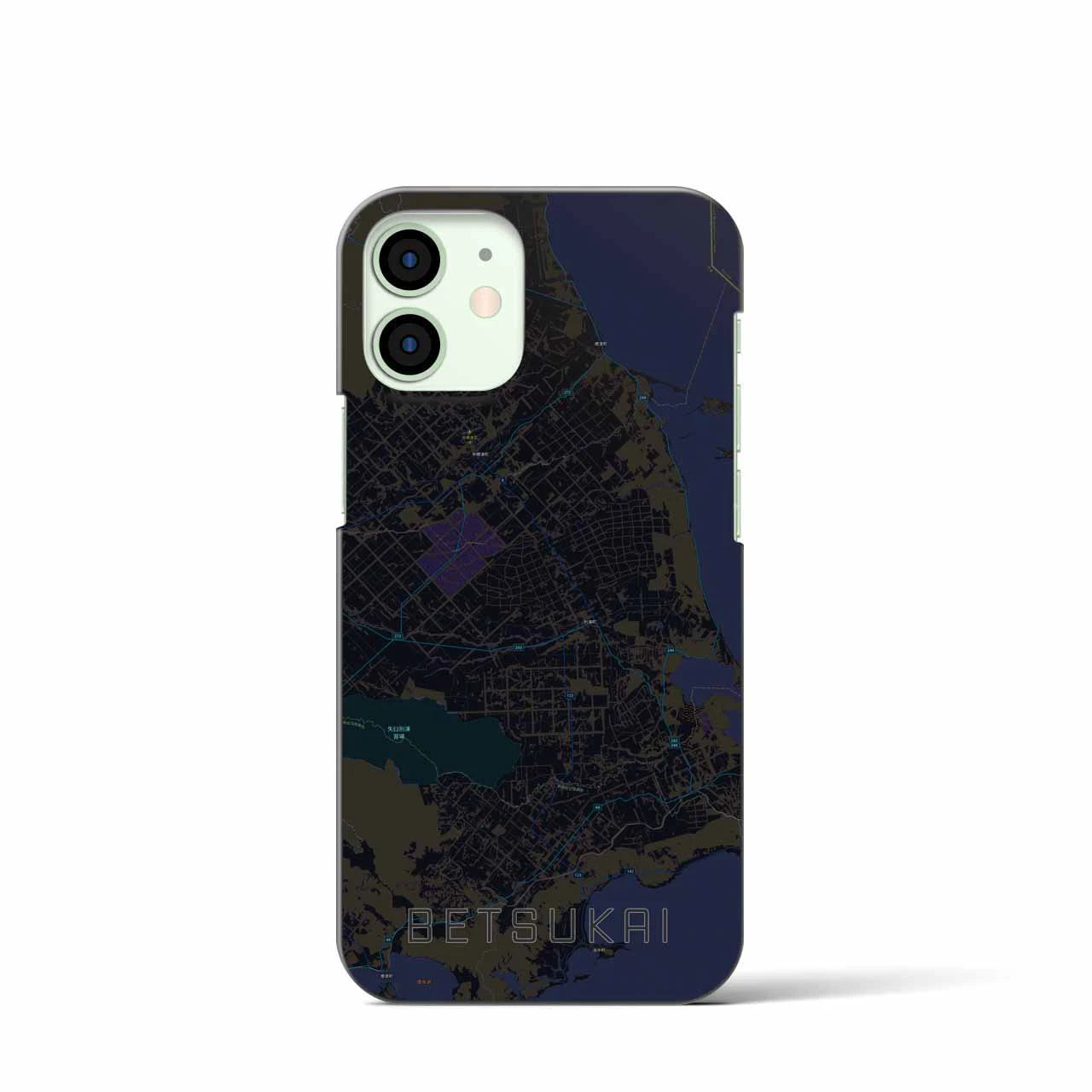【別海（北海道）】地図柄iPhoneケース（バックカバータイプ）