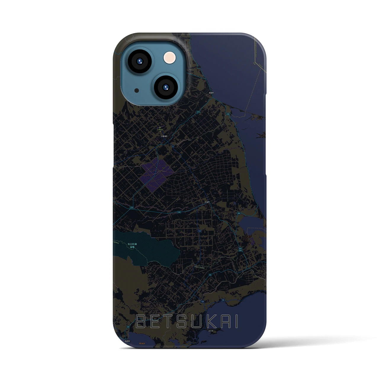 【別海（北海道）】地図柄iPhoneケース（バックカバータイプ）