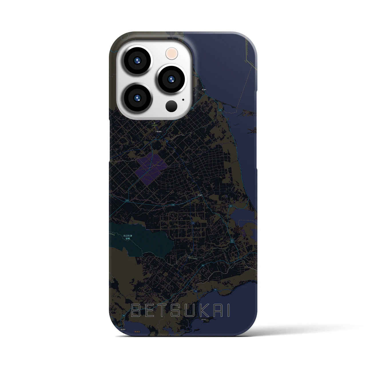 【別海（北海道）】地図柄iPhoneケース（バックカバータイプ）