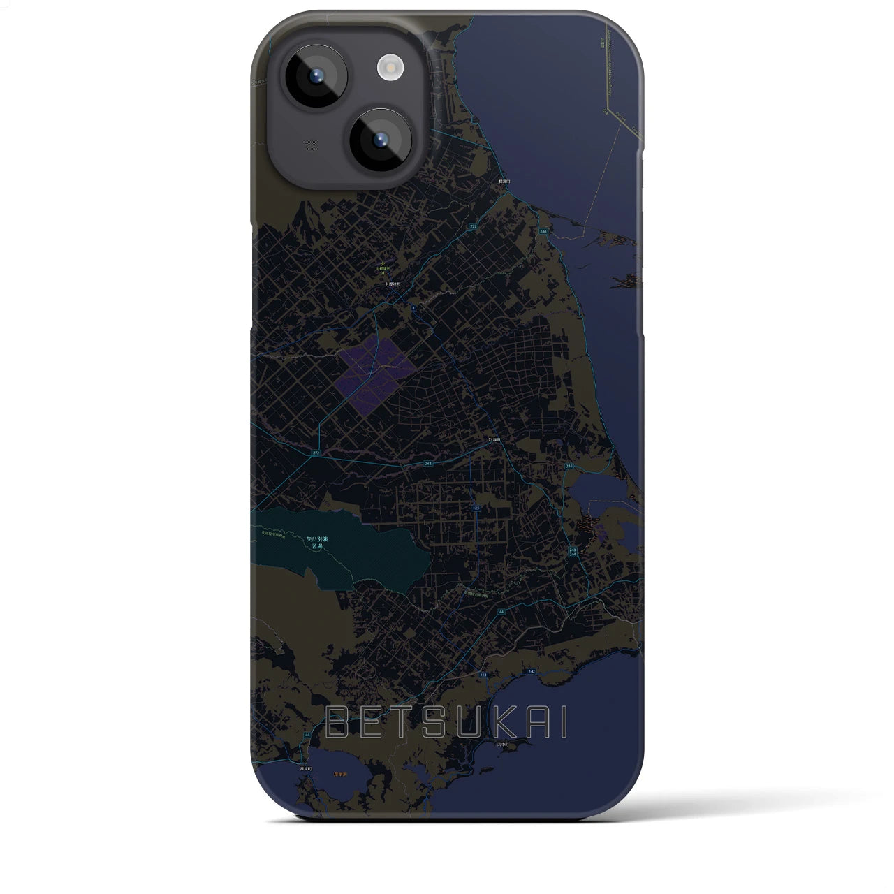 【別海（北海道）】地図柄iPhoneケース（バックカバータイプ）
