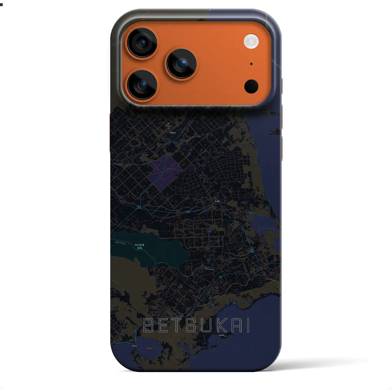 【別海（北海道）】地図柄iPhoneケース（バックカバータイプ）