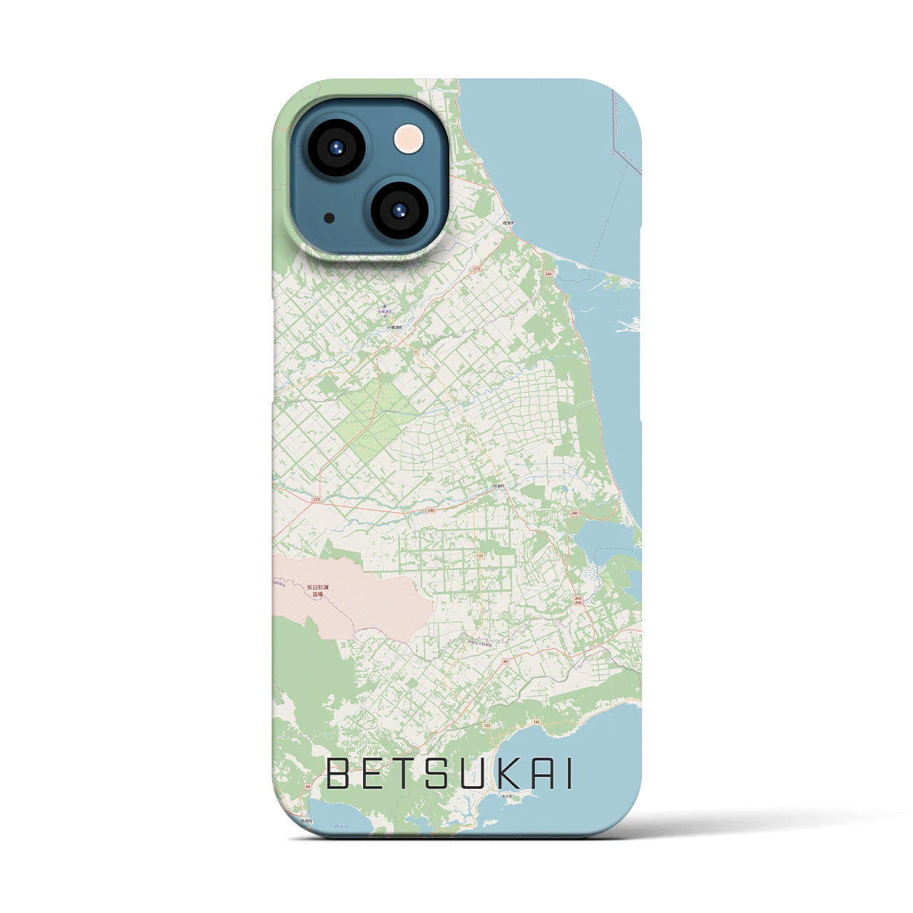 【別海（北海道）】地図柄iPhoneケース（バックカバータイプ）