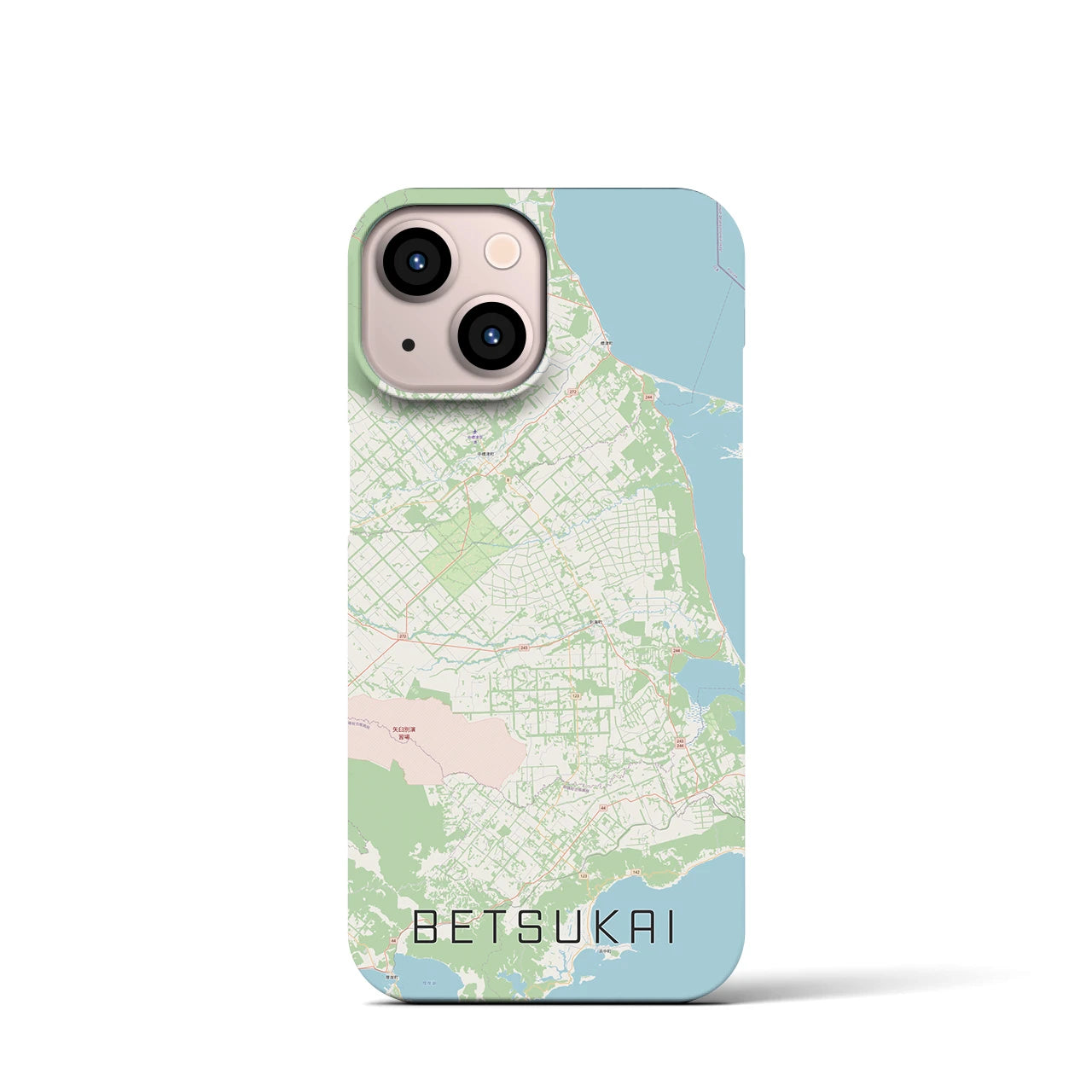 【別海（北海道）】地図柄iPhoneケース（バックカバータイプ）