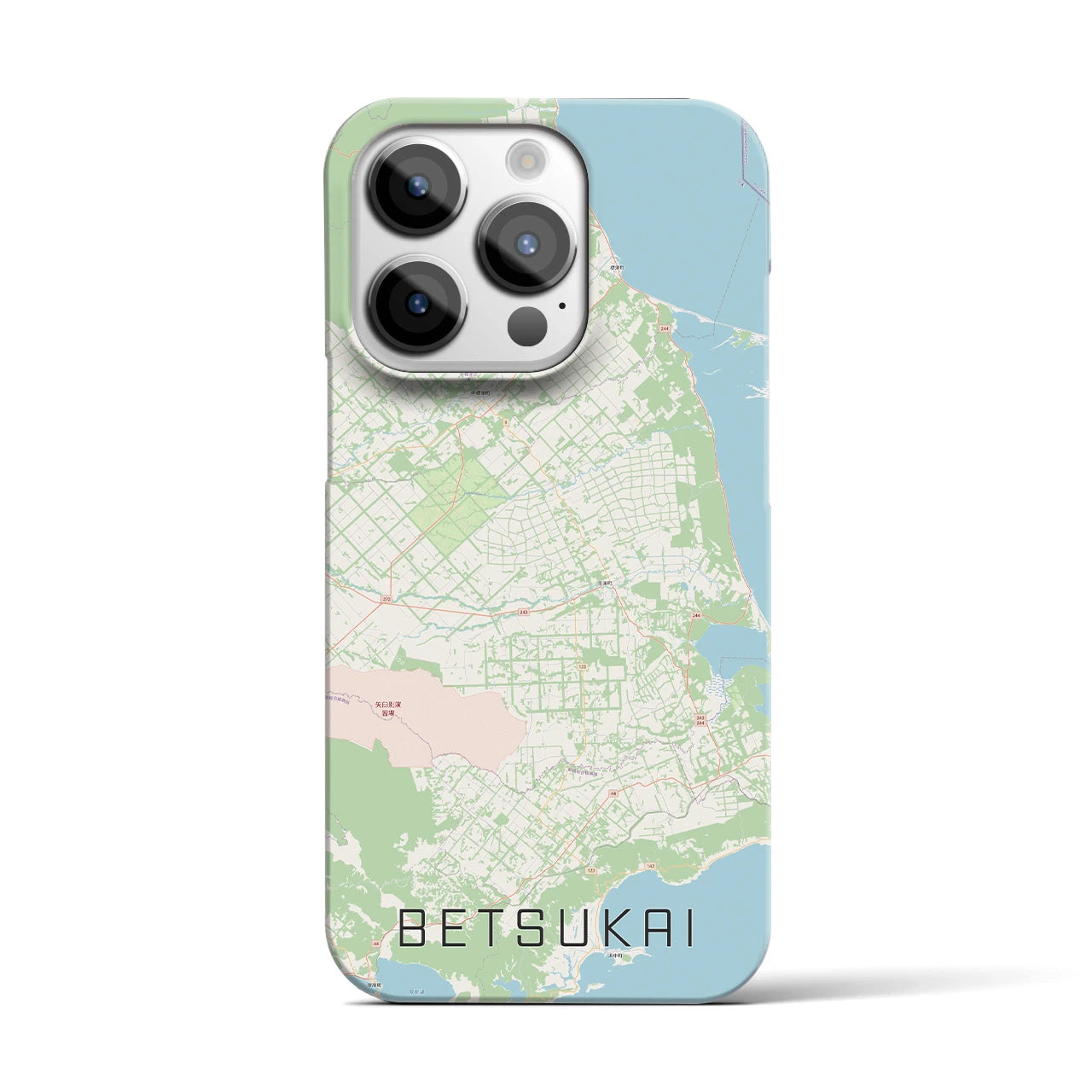 【別海（北海道）】地図柄iPhoneケース（バックカバータイプ）