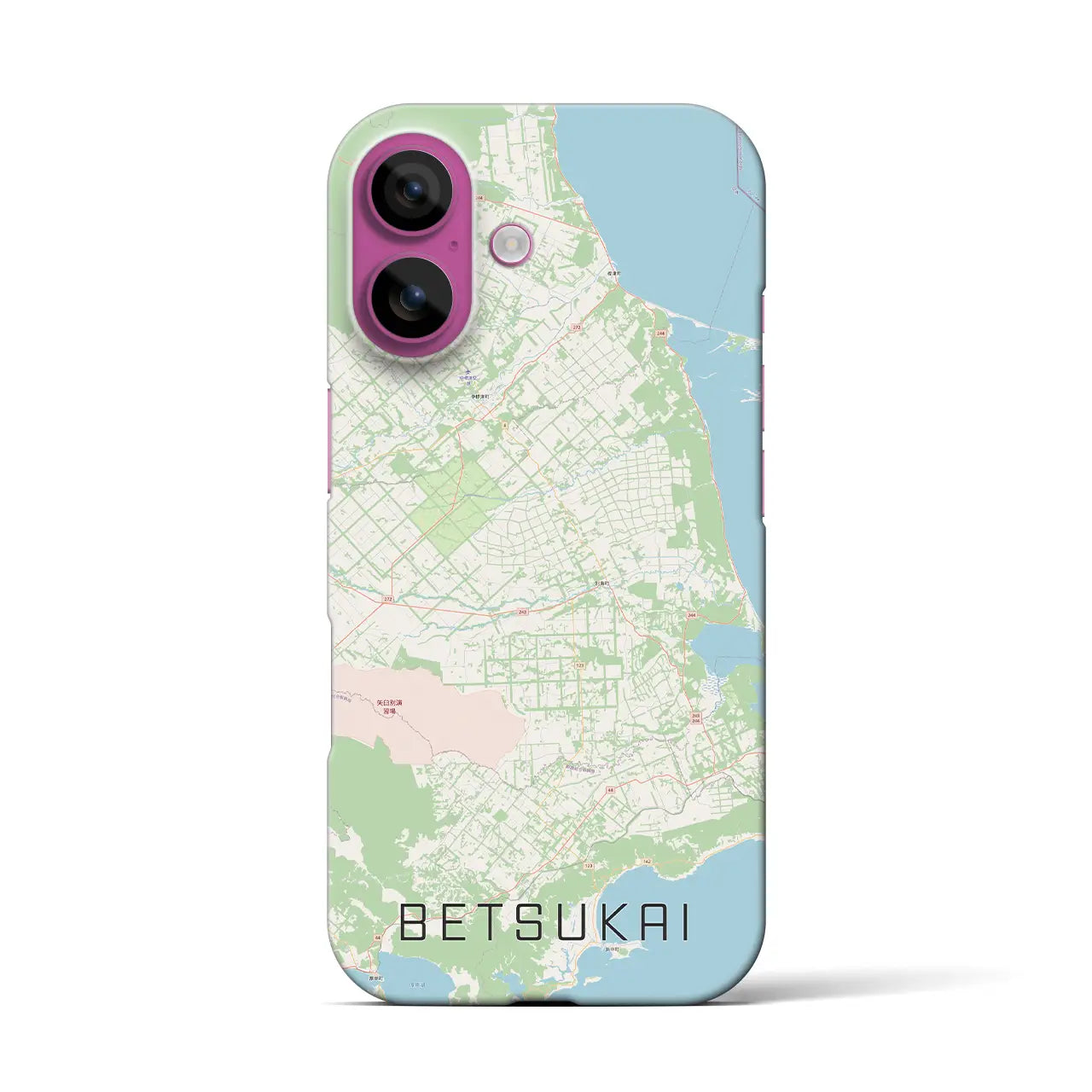 【別海（北海道）】地図柄iPhoneケース（バックカバータイプ）