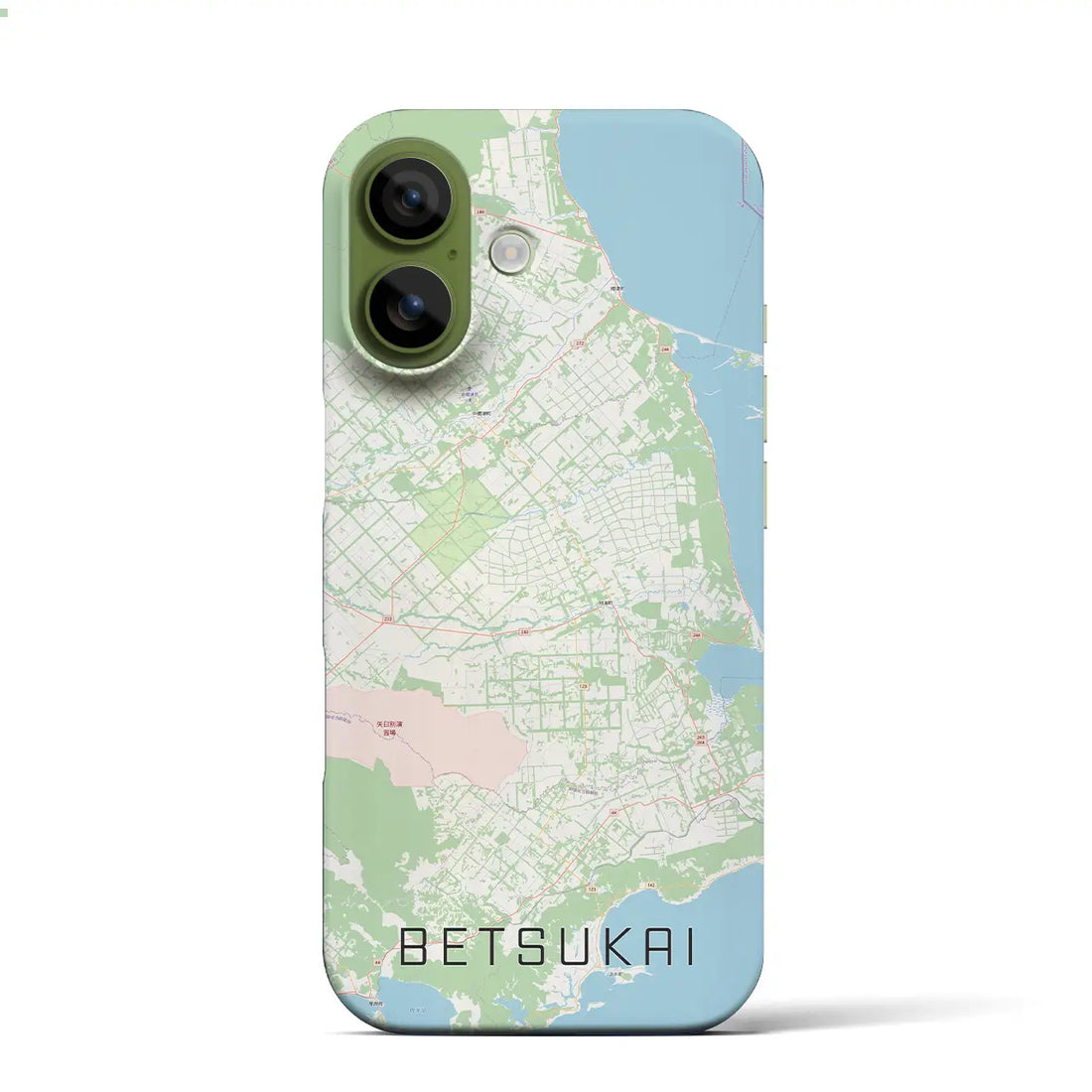 【別海(北海道)】地図柄iPhoneケース(バックカバータイプ)ナチュラル・iPhone 17 Pro Max 用
