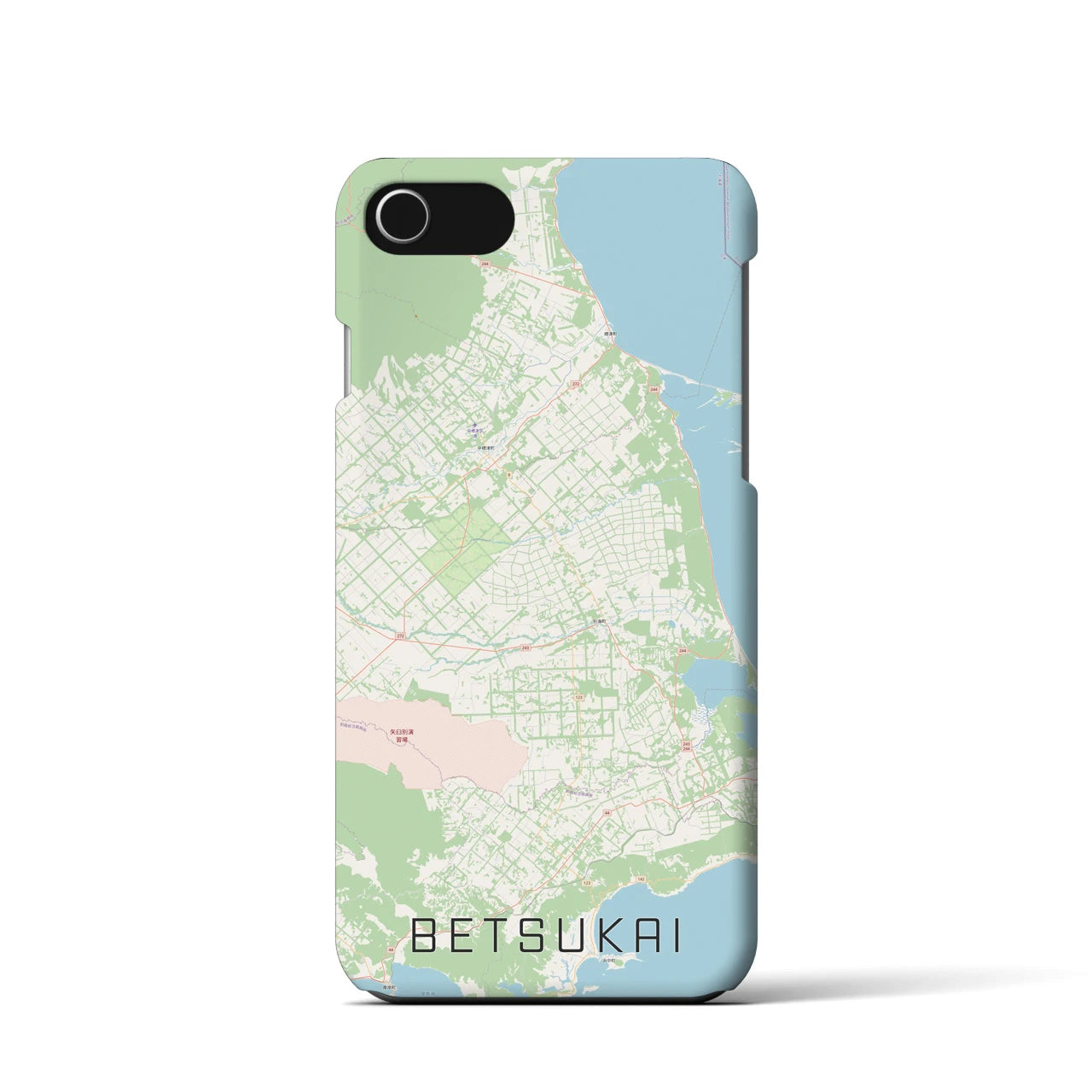 【別海（北海道）】地図柄iPhoneケース（バックカバータイプ）