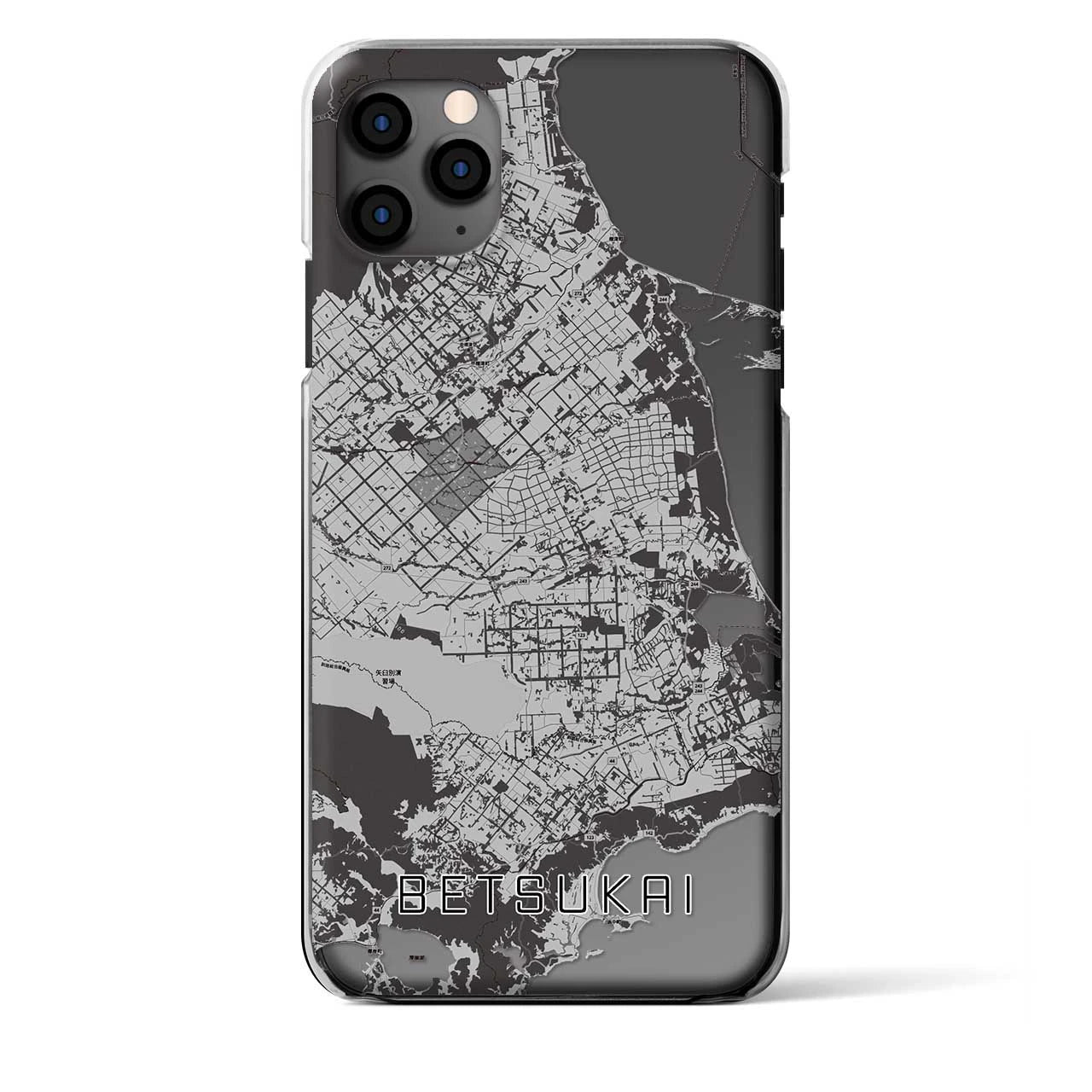 【別海（北海道）】地図柄iPhoneケース（クリアタイプ）