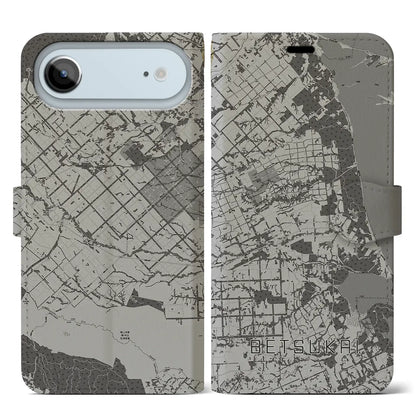 【別海（北海道）】地図柄iPhoneケース（手帳タイプ）