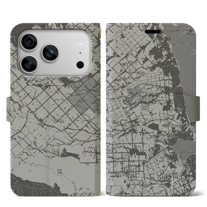 【別海（北海道）】地図柄iPhoneケース（手帳タイプ）